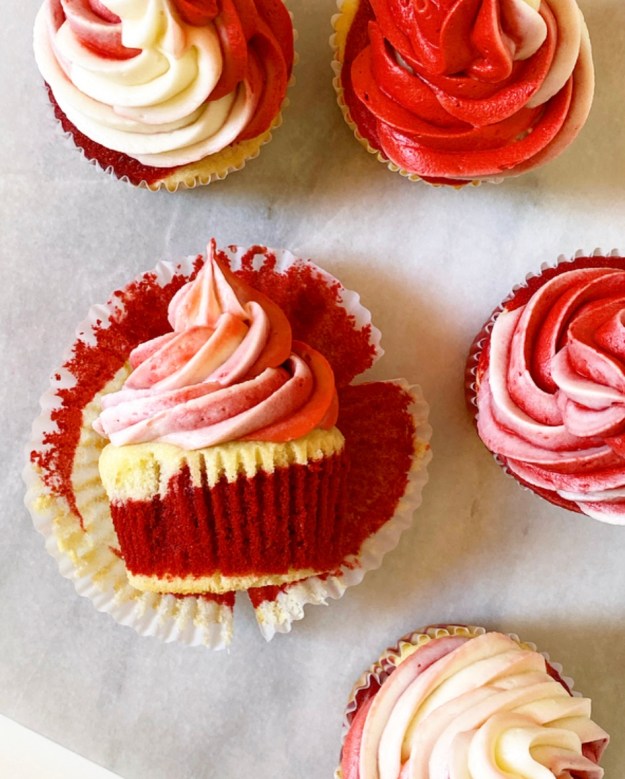 Red Velvet Marble Cupcakes