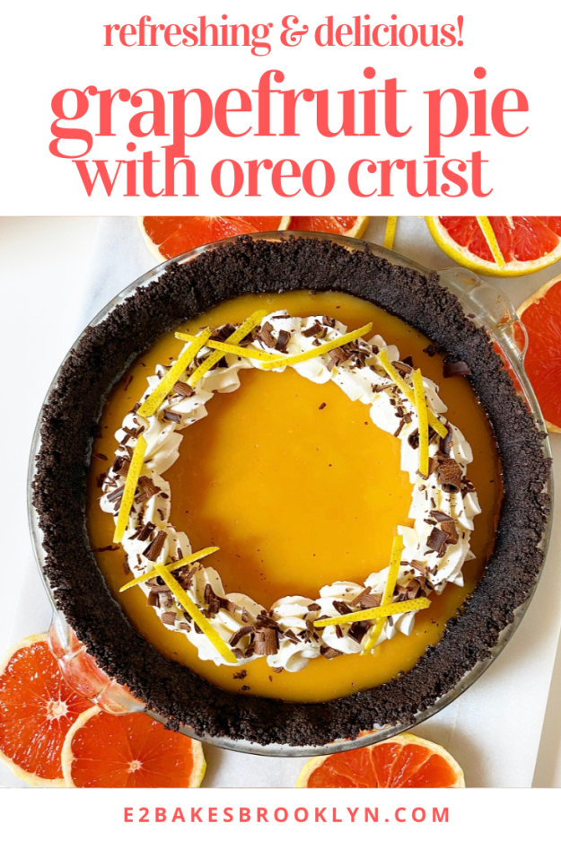 Grapefruit Pie with Oreo Crust