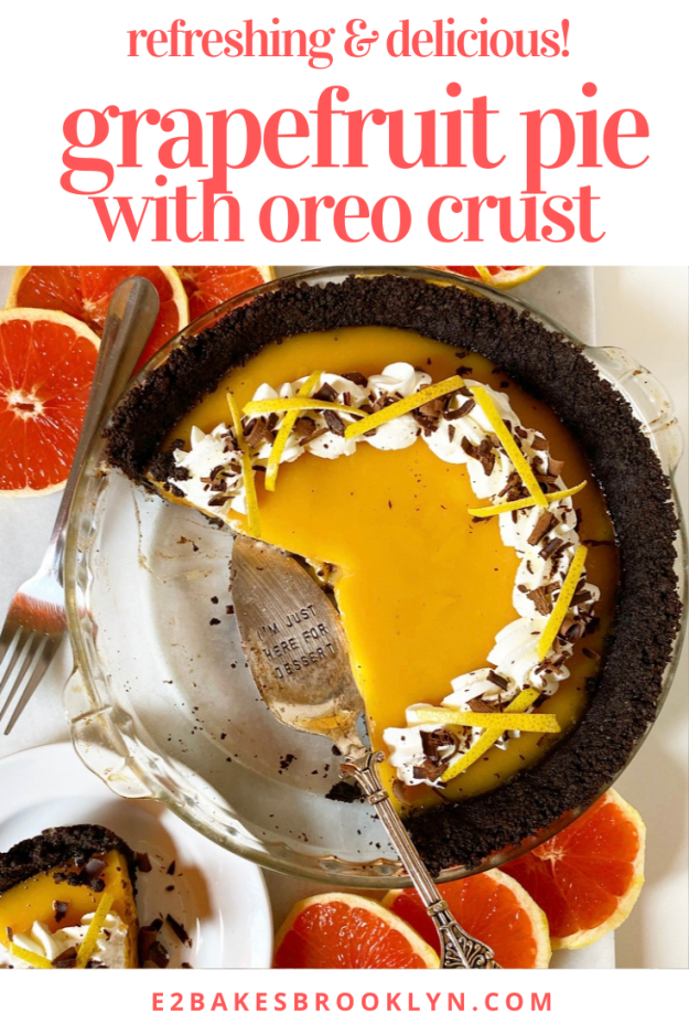 Grapefruit Pie with Oreo Crust