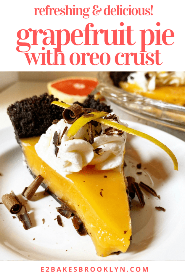 Grapefruit Pie with Oreo Crust