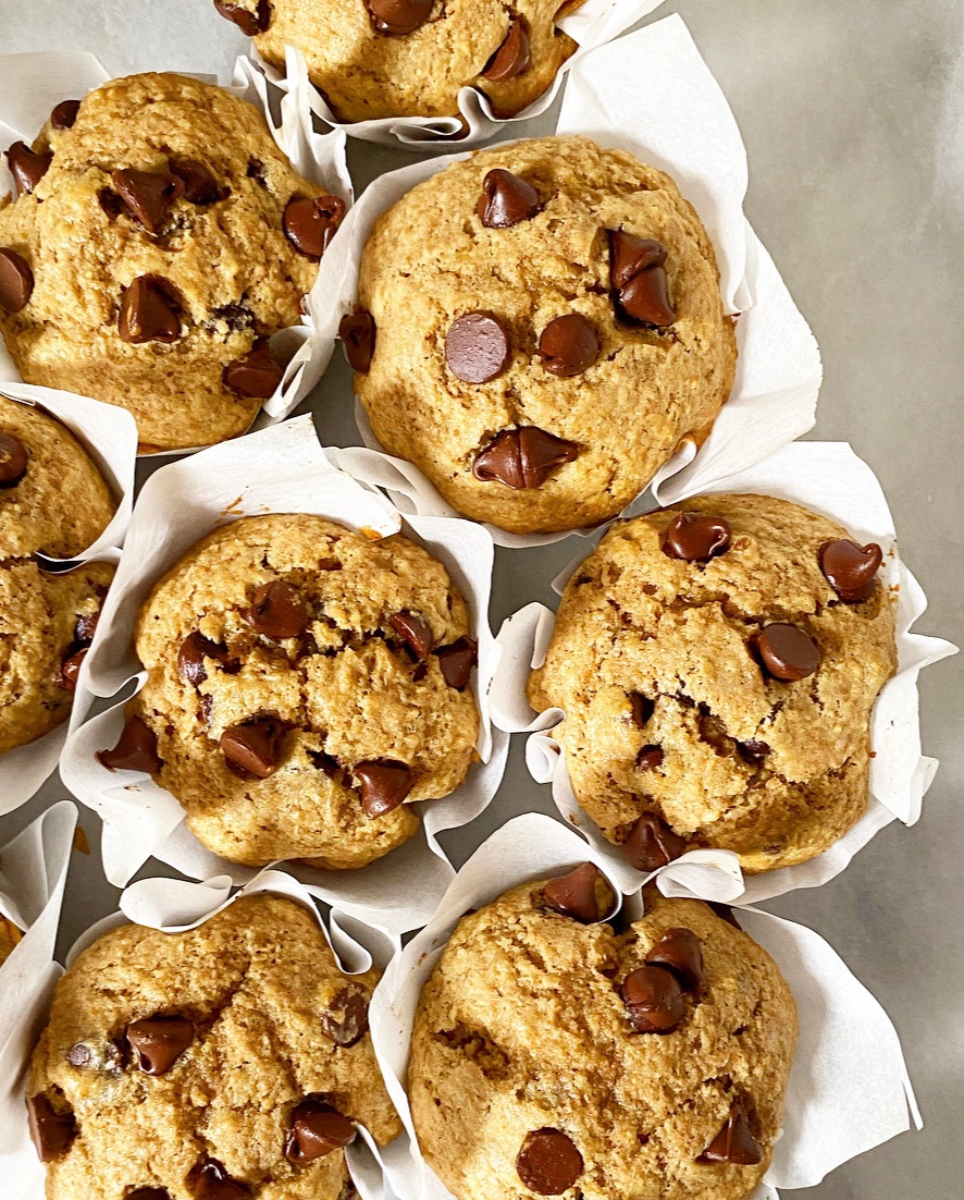 Whole Wheat Chocolate Chip Muffins