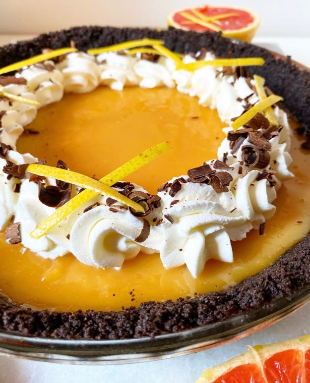 Grapefruit Pie with Oreo Crust