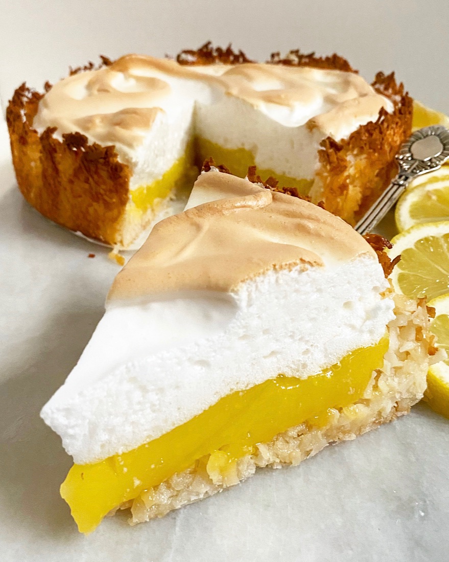 Lemon Meringue Macaroon Tart