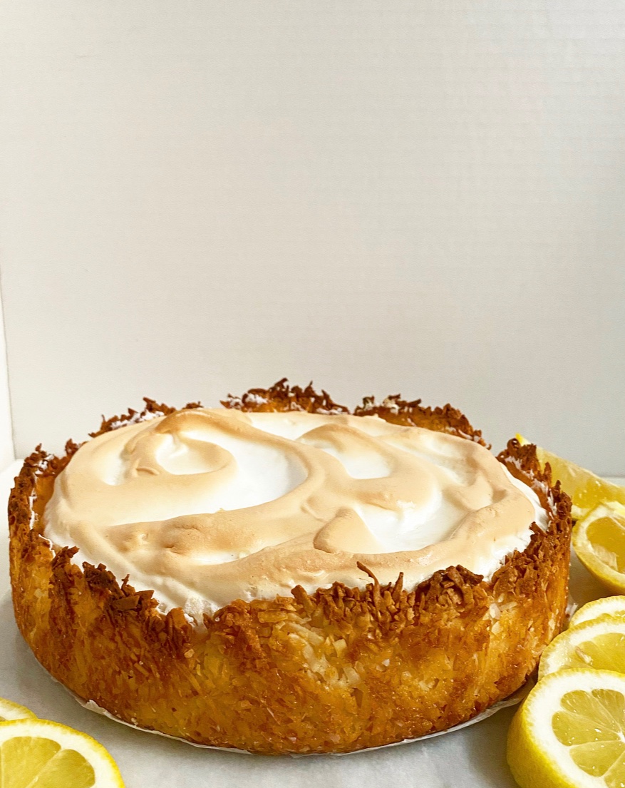 Lemon Meringue Macaroon Tart