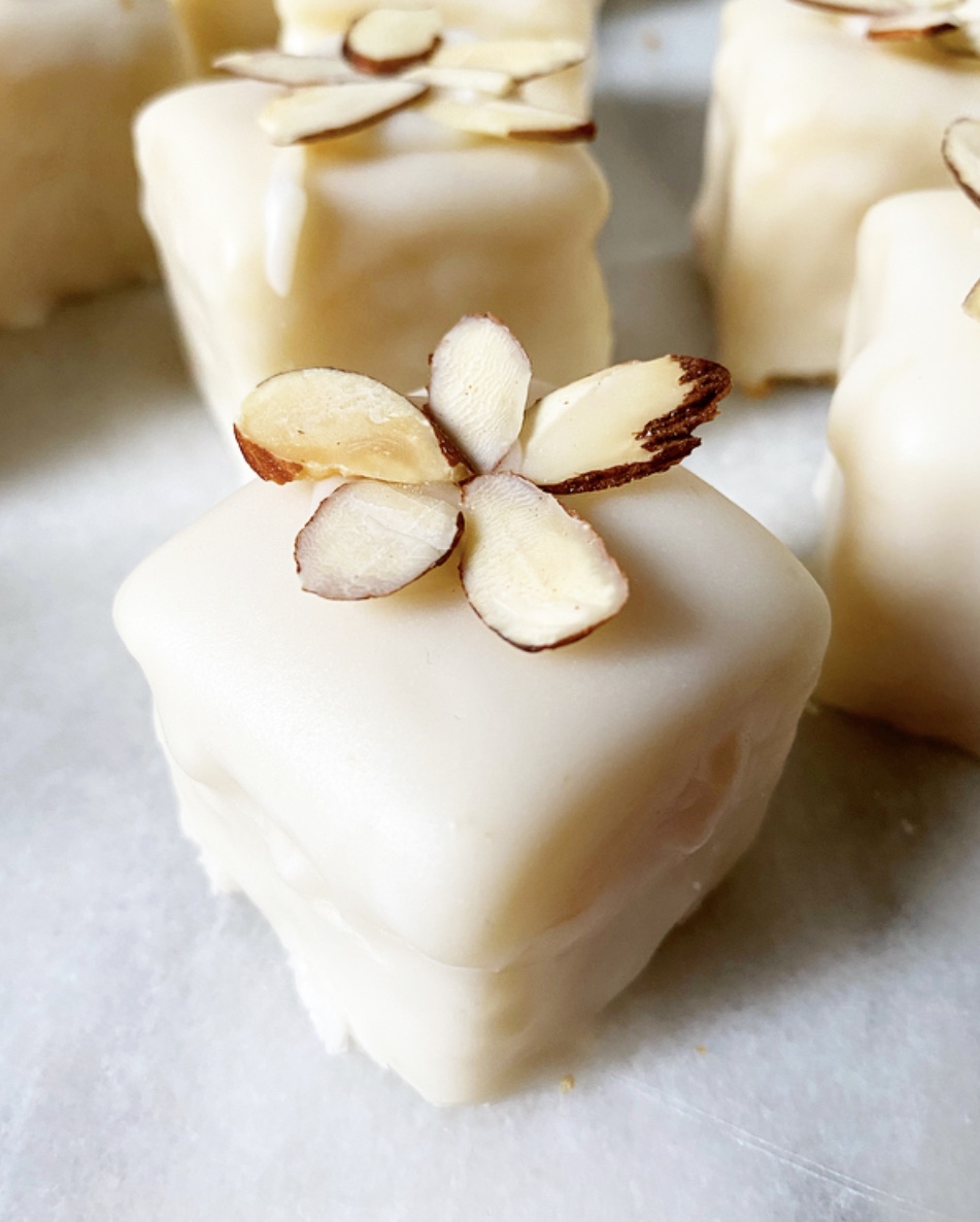 White Almond Petit Fours