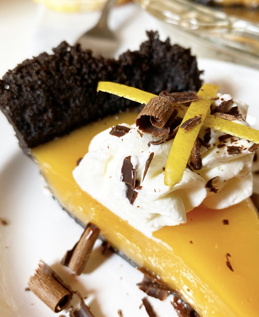 Grapefruit Pie with Oreo Crust