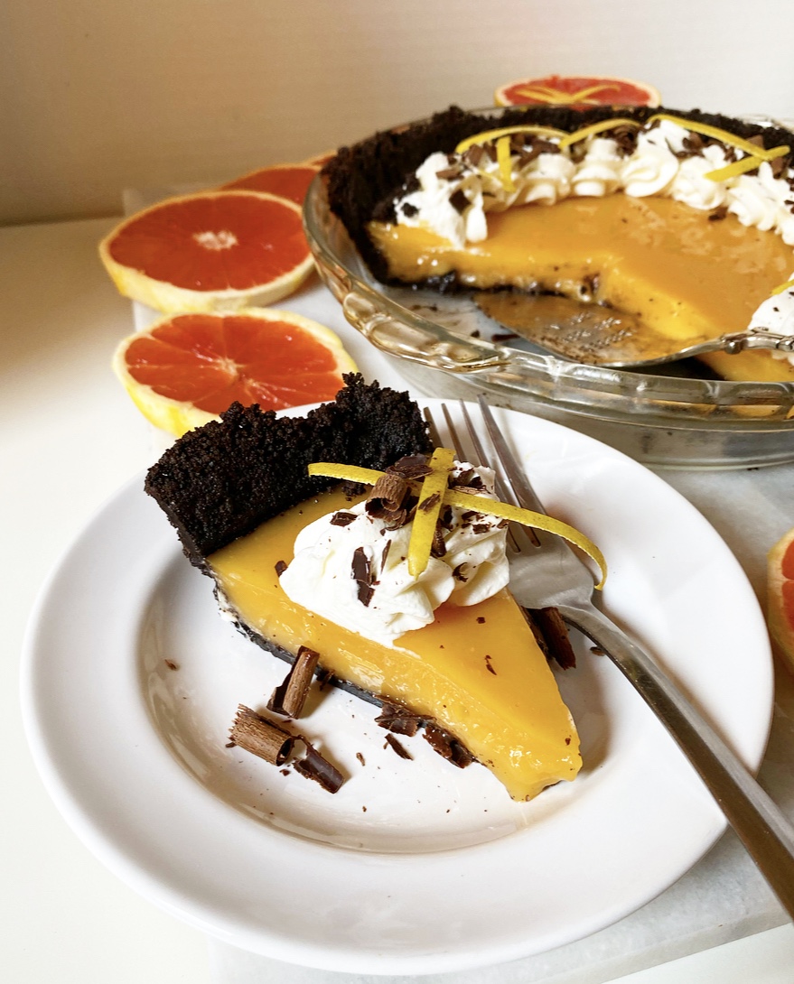 Grapefruit Pie with Oreo Crust