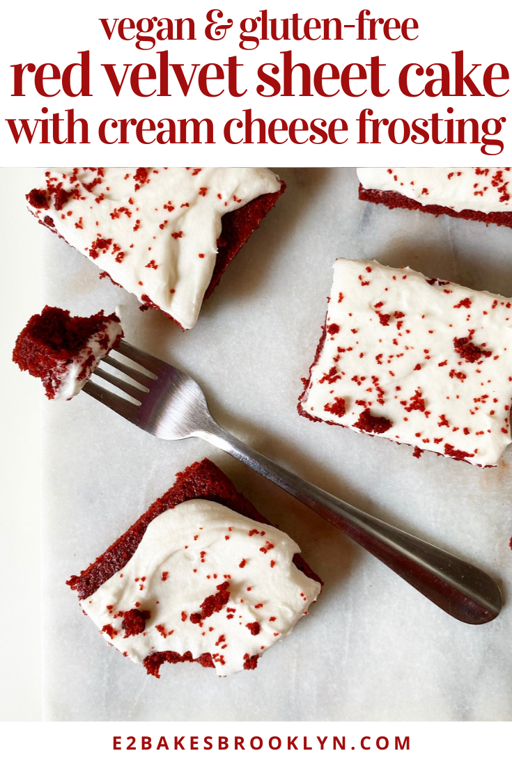 Red Velvet Sheet Cake with Cream Cheese Frosting {Vegan & Gluten-Free}