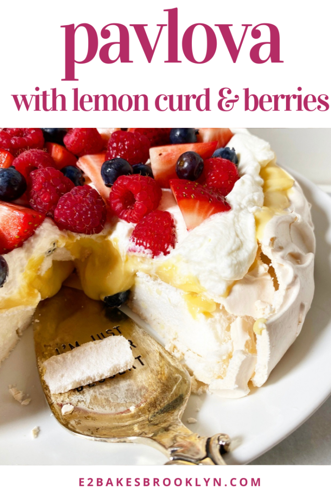 Pavlova with Lemon Curd & Berries