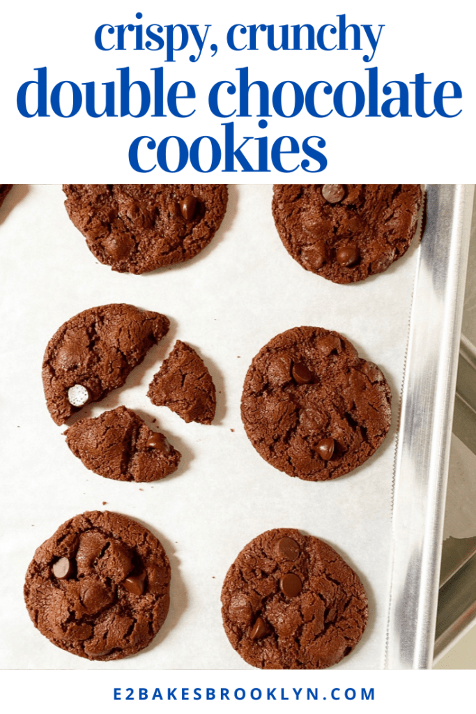 Crispy, Crunchy Double Chocolate Cookies​
