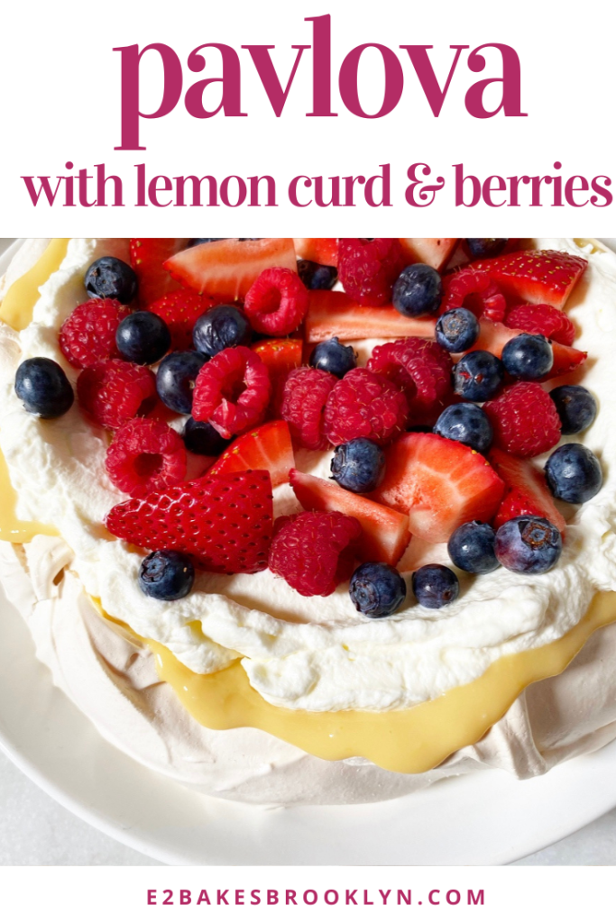 Pavlova with Lemon Curd & Berries