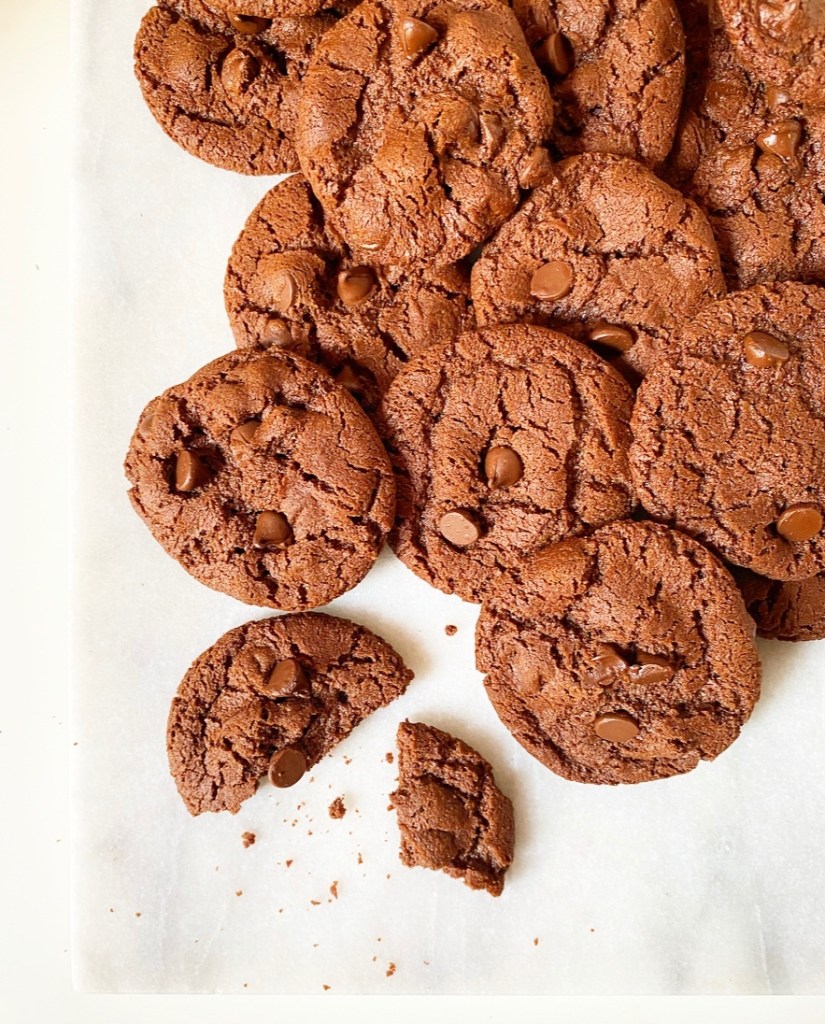 Crispy, Crunchy Double Chocolate Cookies​