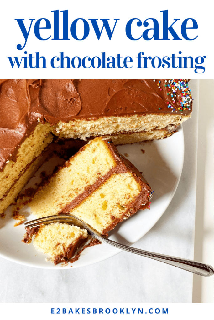 Yellow Cake with Chocolate Frosting