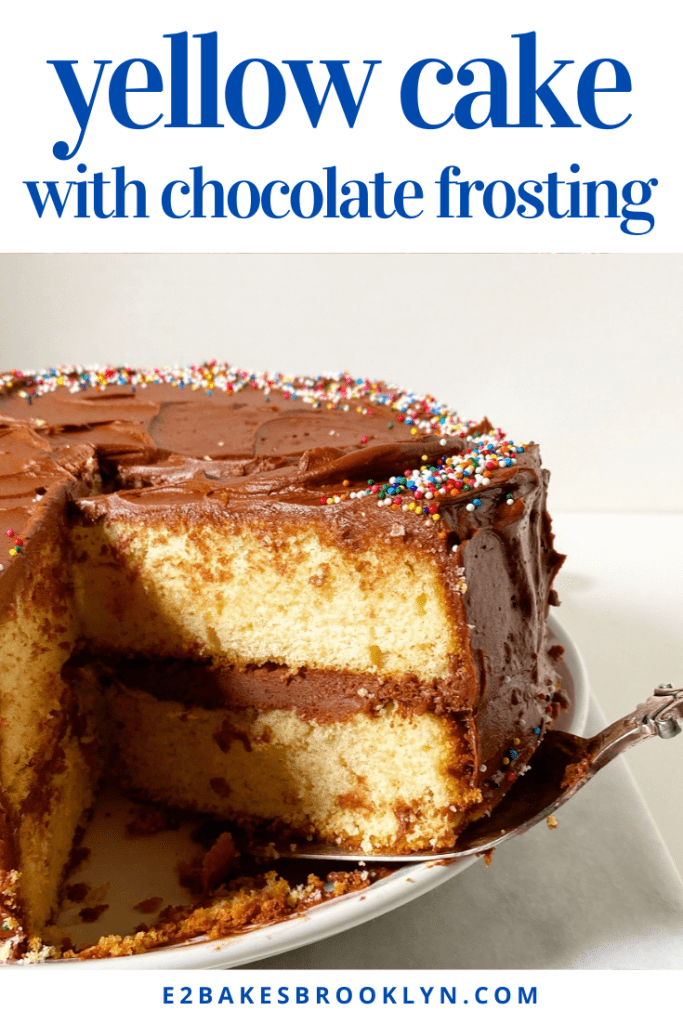 Yellow Cake with Chocolate Frosting 