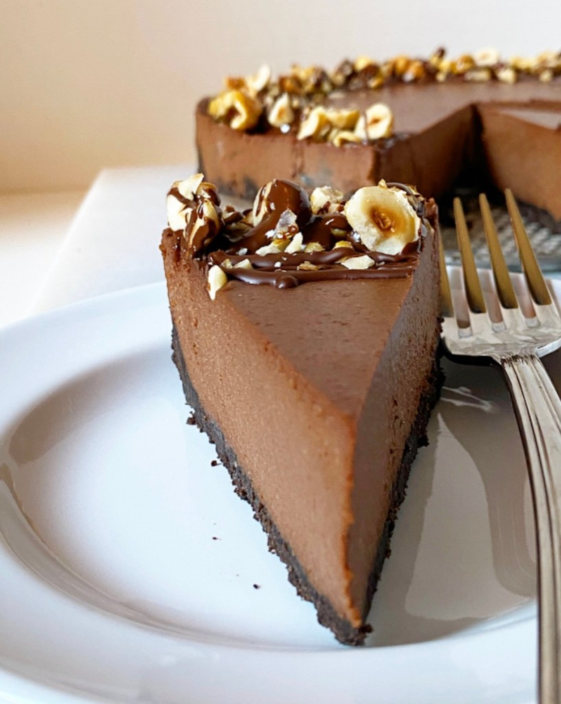 Vegan Chocolate Hazelnut Cheesecake
