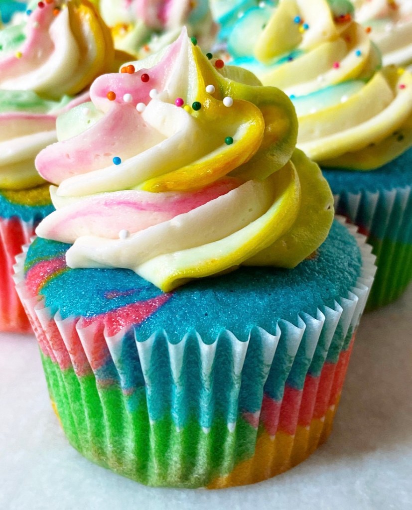 Tie-Dye Cupcakes