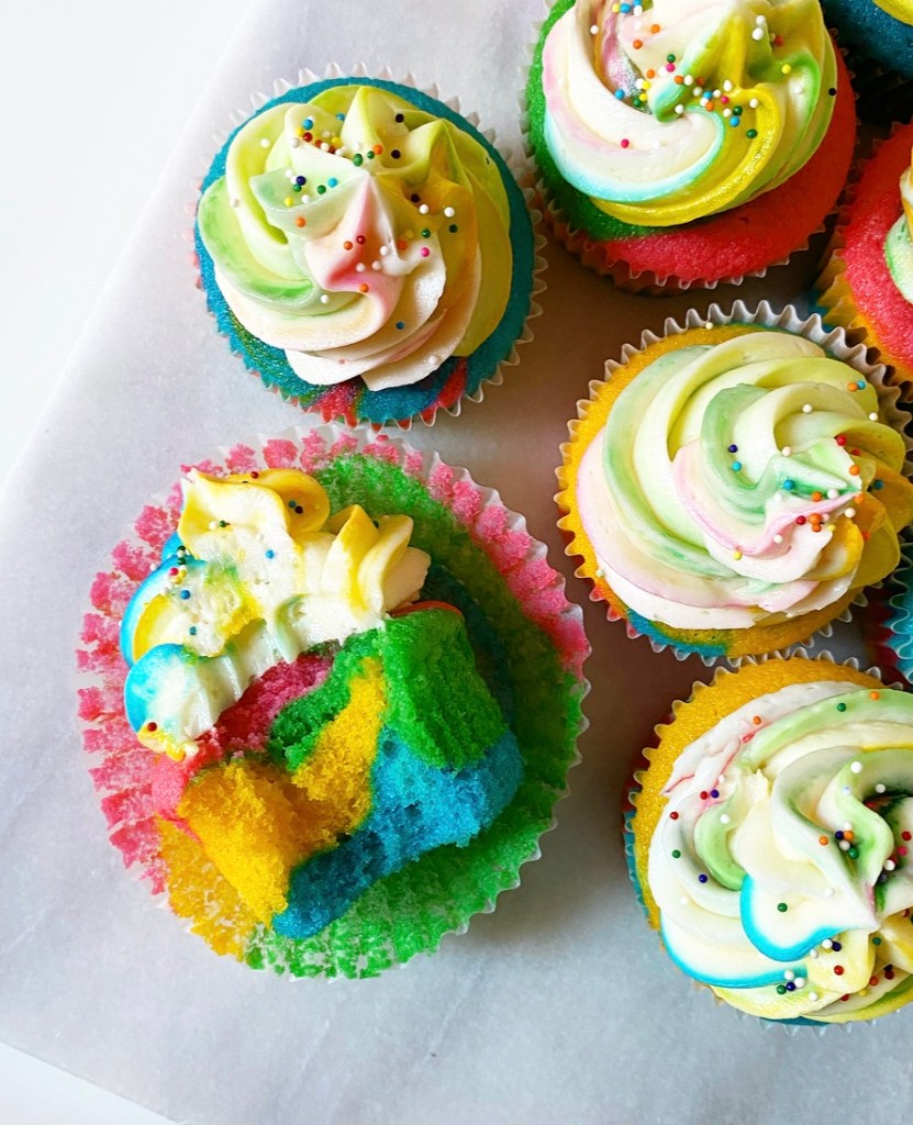 Tie-Dye Cupcakes