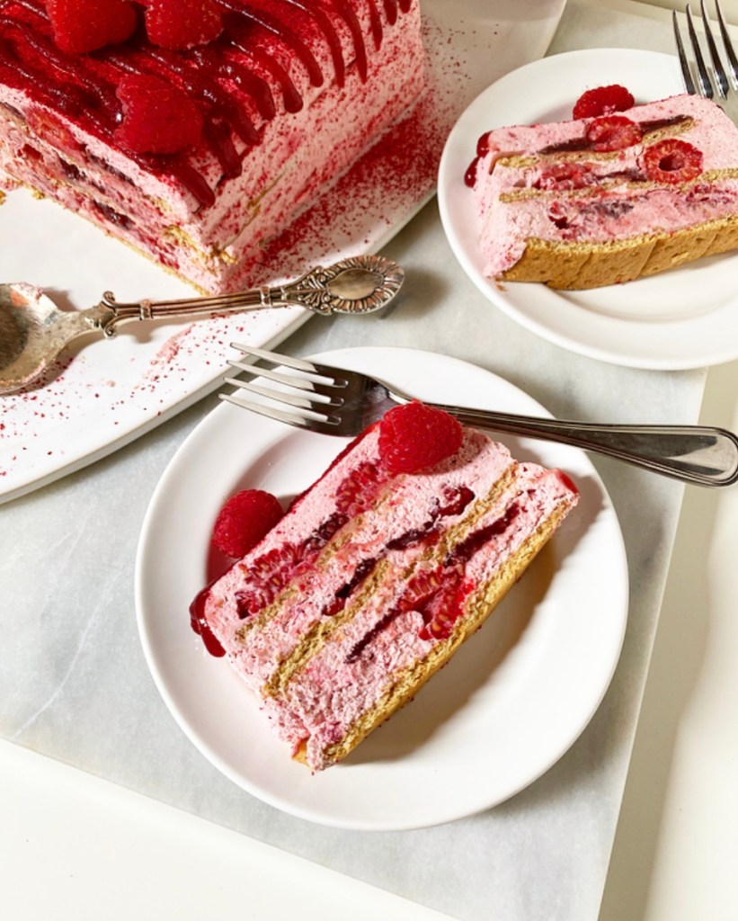 Triple Raspberry Icebox Cake