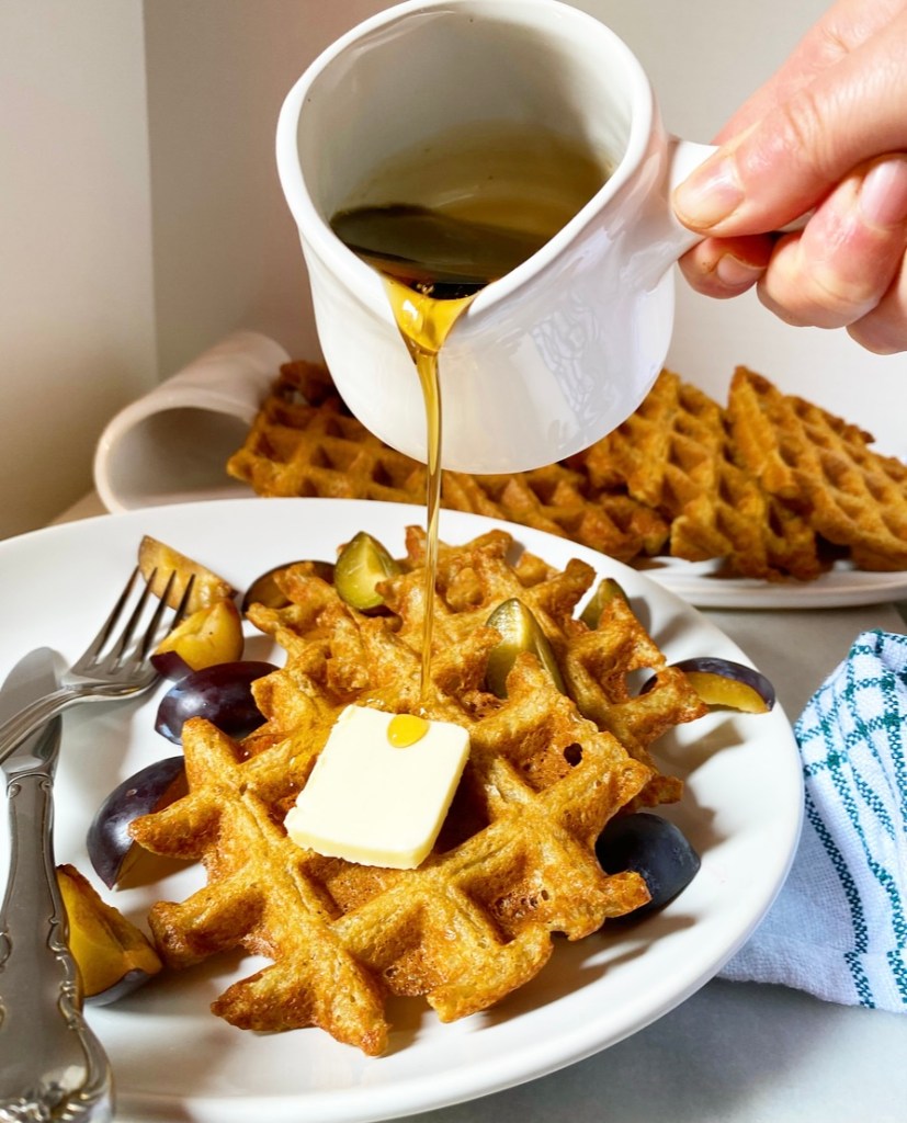 Yeasted Oatmeal Waffles {Gluten-Free}​