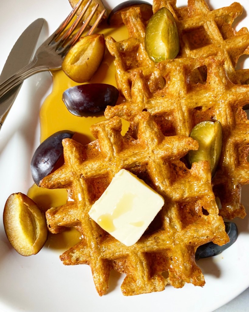 Yeasted Oatmeal Waffles {Gluten-Free}​