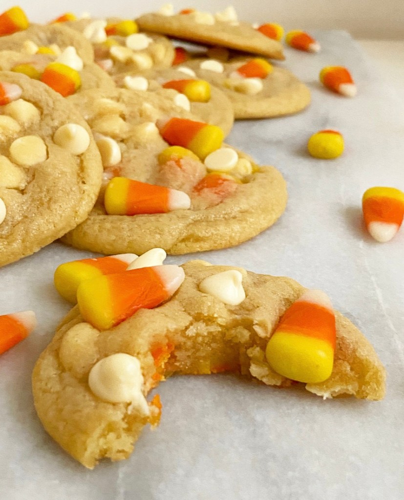 White Chocolate Candy Corn Cookies