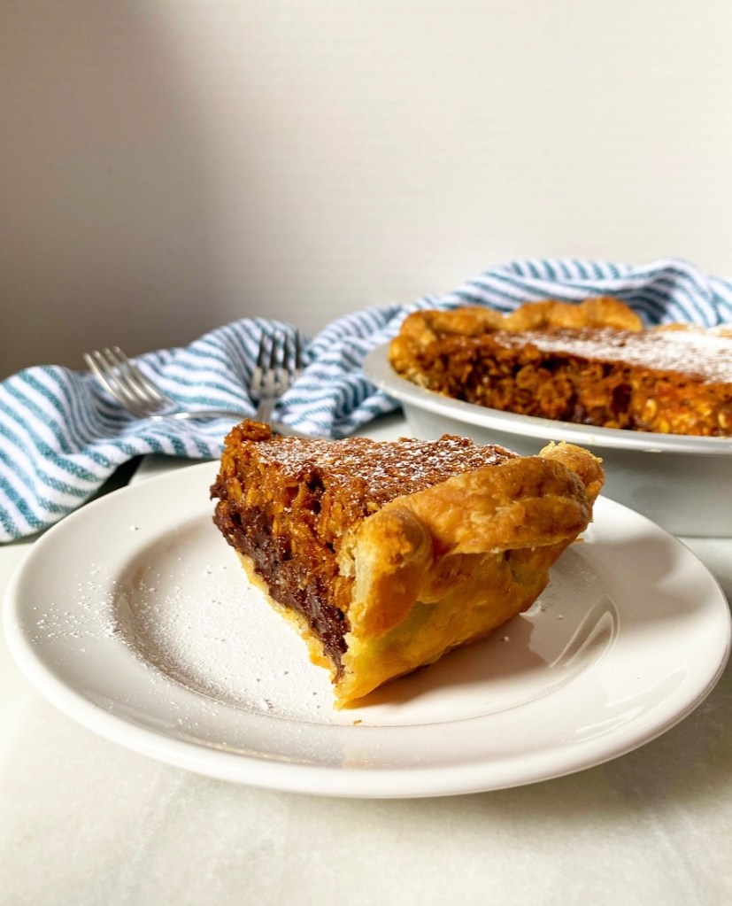 Black Bottom Caramel Oatmeal Pie