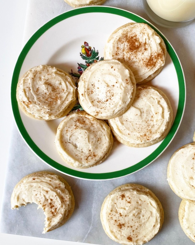 Frosted Eggnog Sugar Cookies
