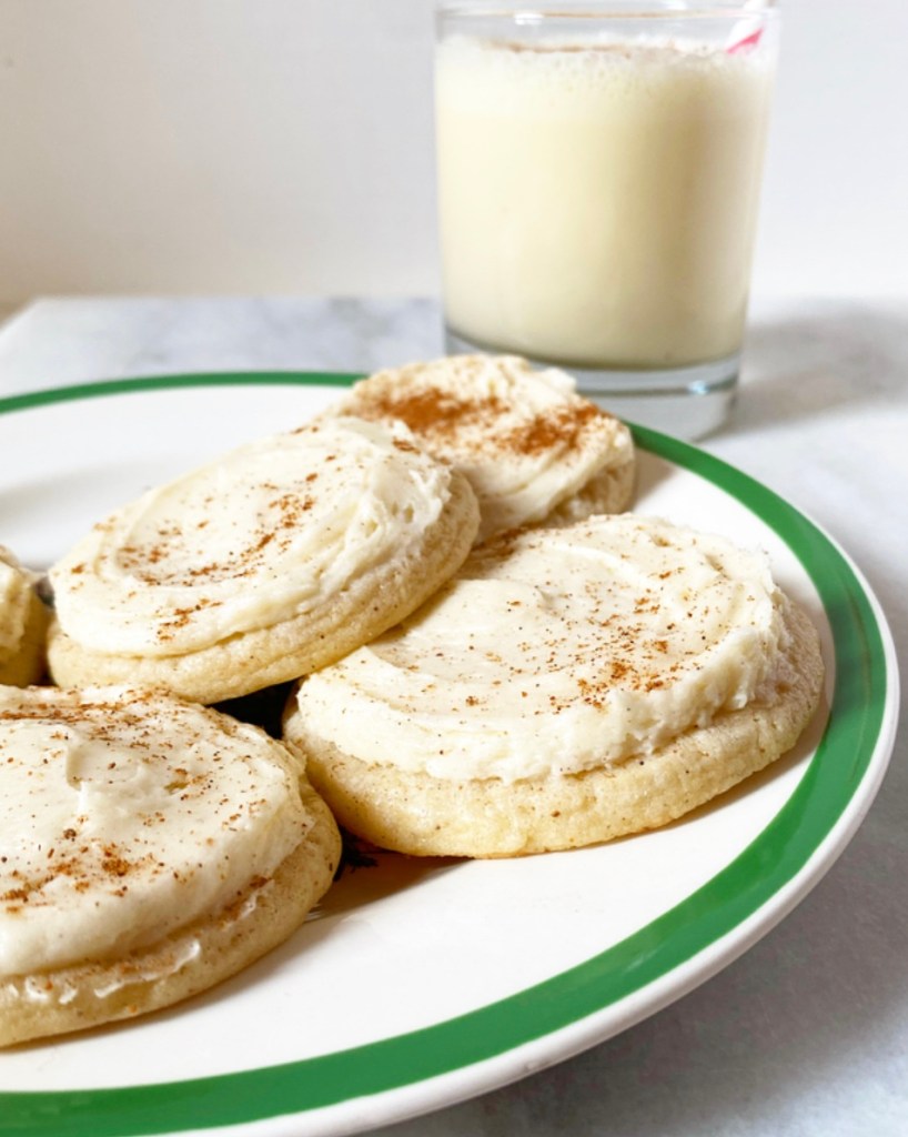 Frosted Eggnog Sugar Cookies