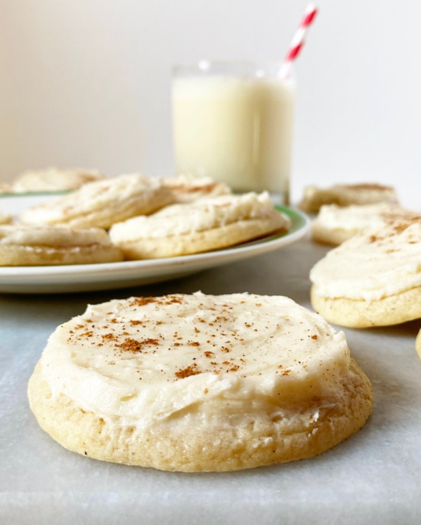 Frosted Eggnog Sugar Cookies