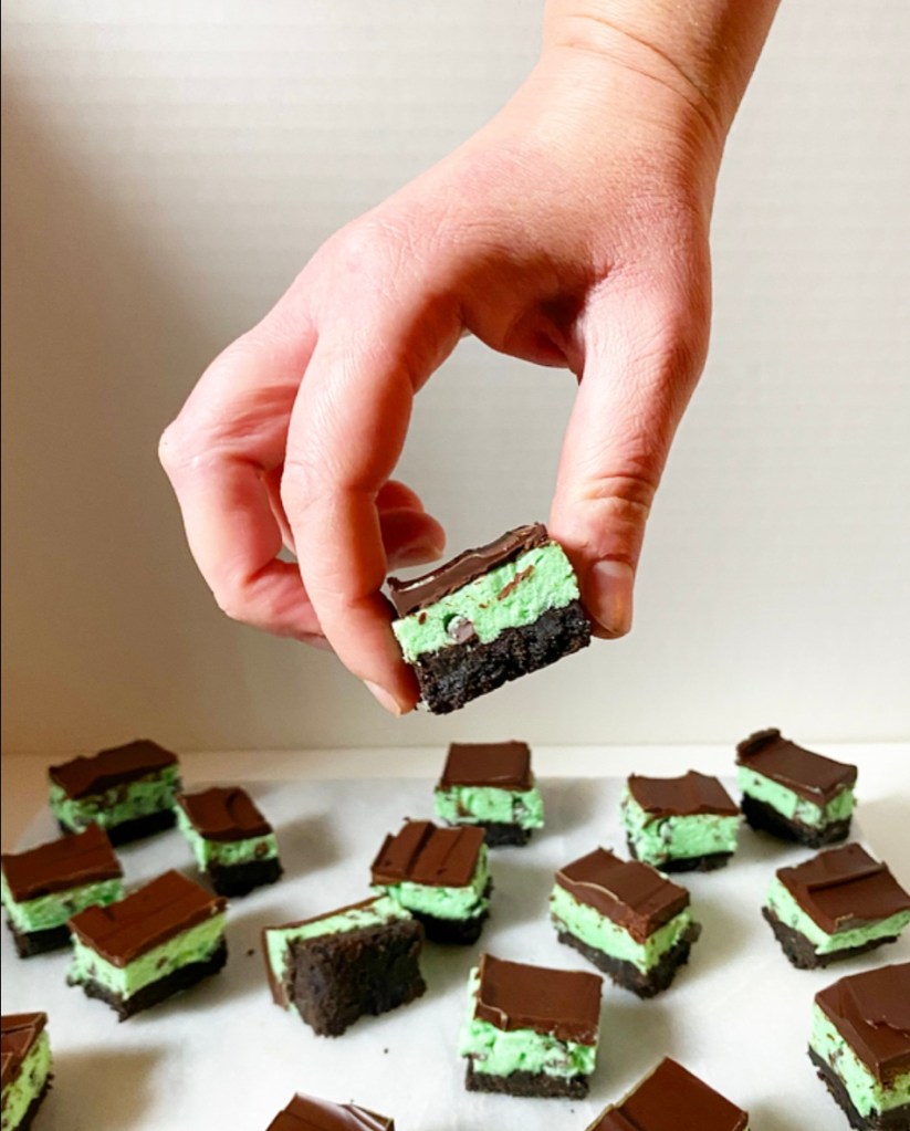 Mint Chip​ Buttercream Bars
