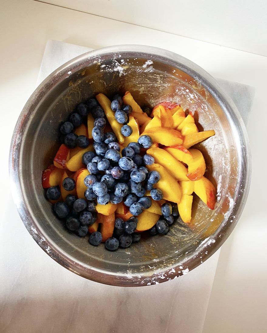 Vegan, Gluten-Free Peachy Berry Crisp