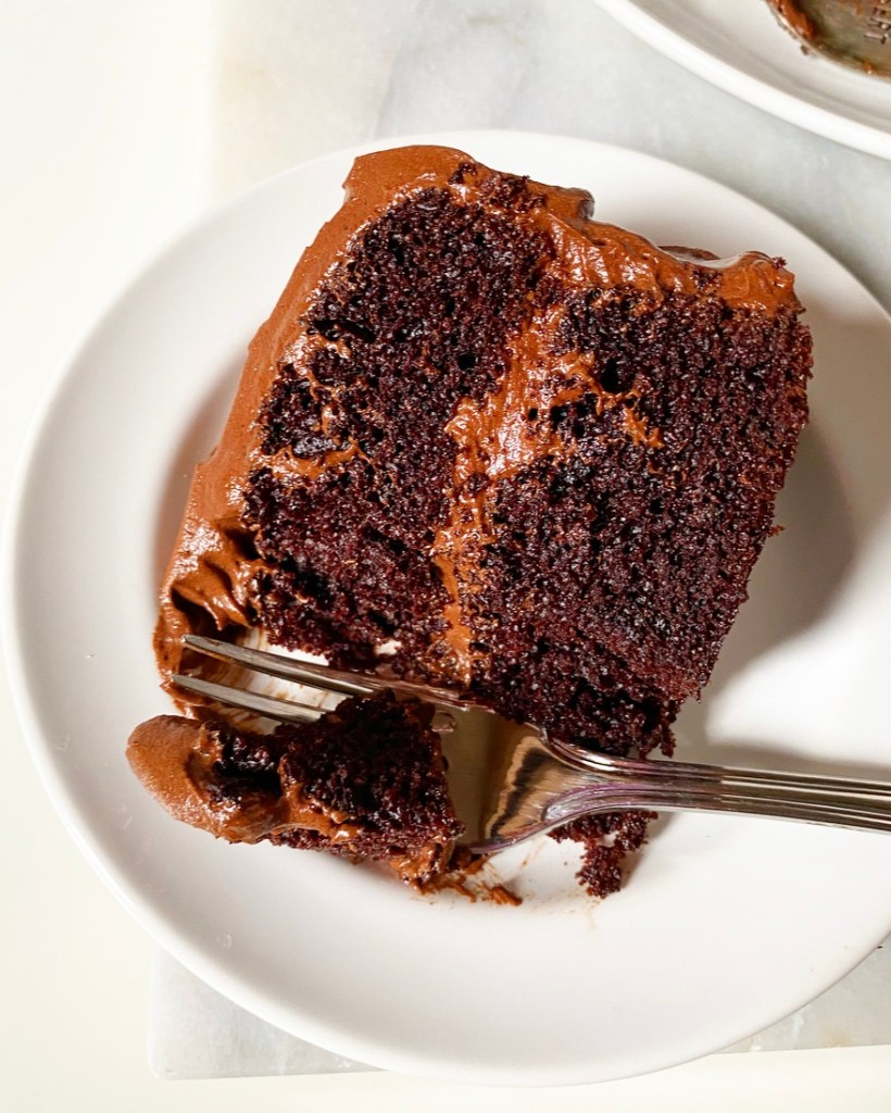 Chocolate Cake with Chocolate Sour Cream Frosting
