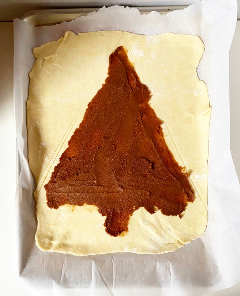 Cinnamon Sugar Puff Pastry Christmas Tree