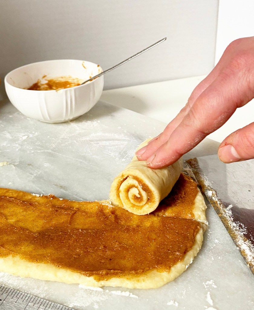 Just Two Cinnamon Rolls {No Yeast!}​