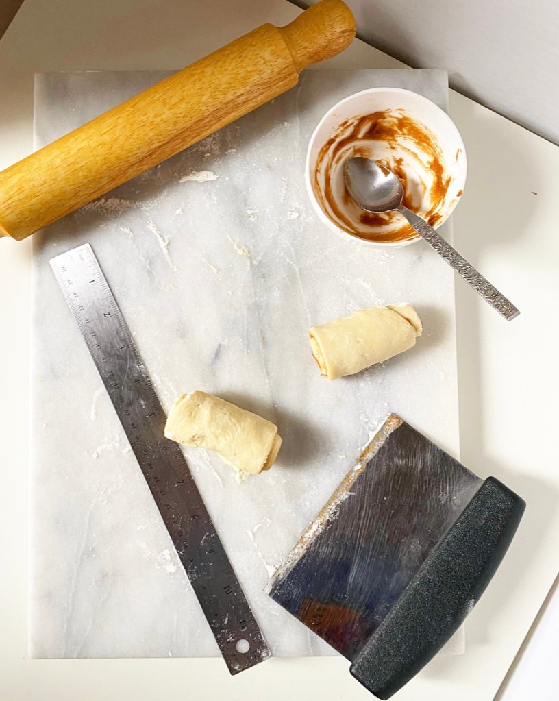 Just Two Cinnamon Rolls {No Yeast!}​