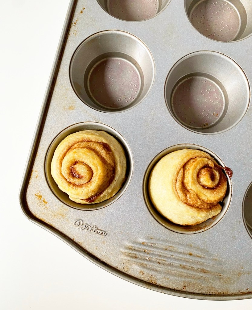 Just Two Cinnamon Rolls {No Yeast!}​