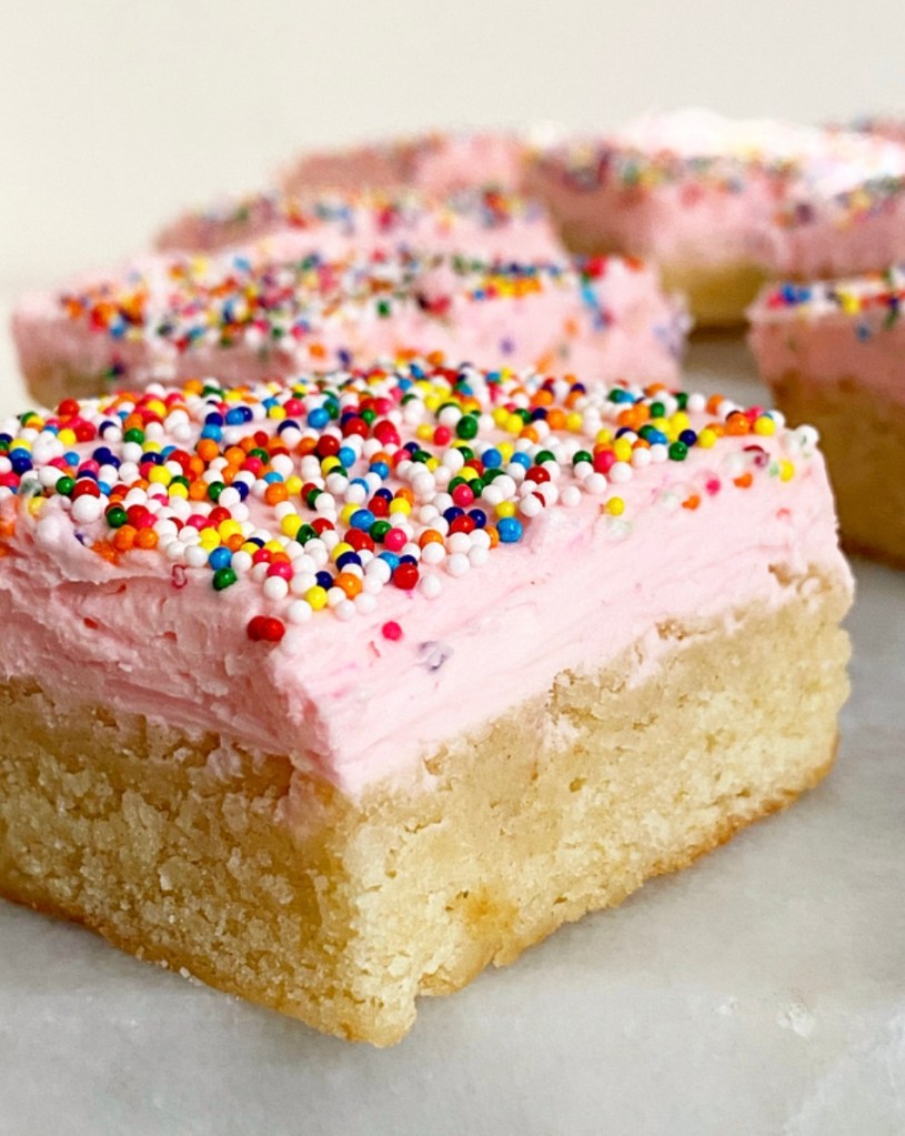 Soft Sour Cream Sugar Cookie Bars​
