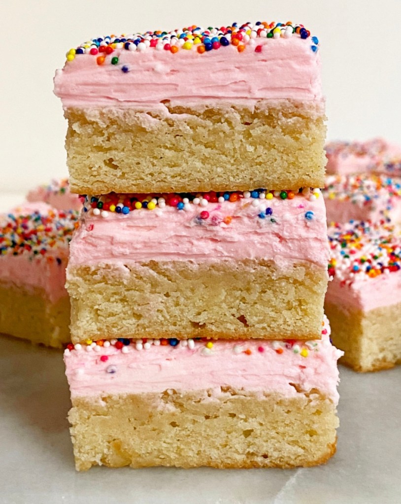 Soft Sour Cream Sugar Cookie Bars​
