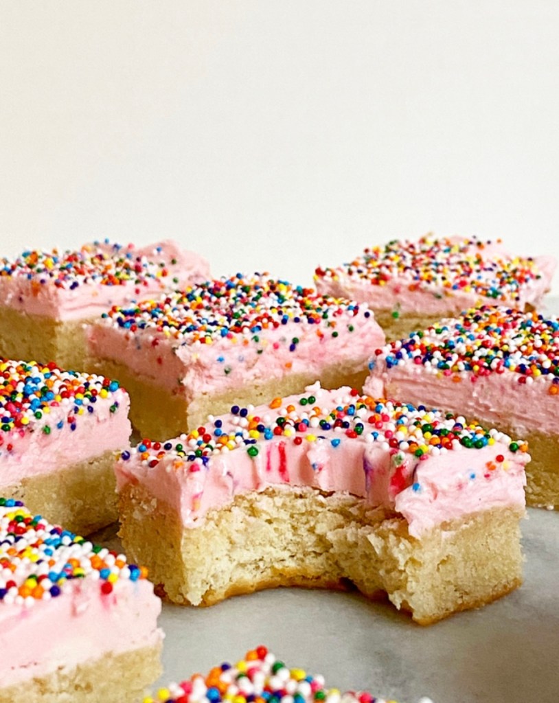 Soft Sour Cream Sugar Cookie Bars​