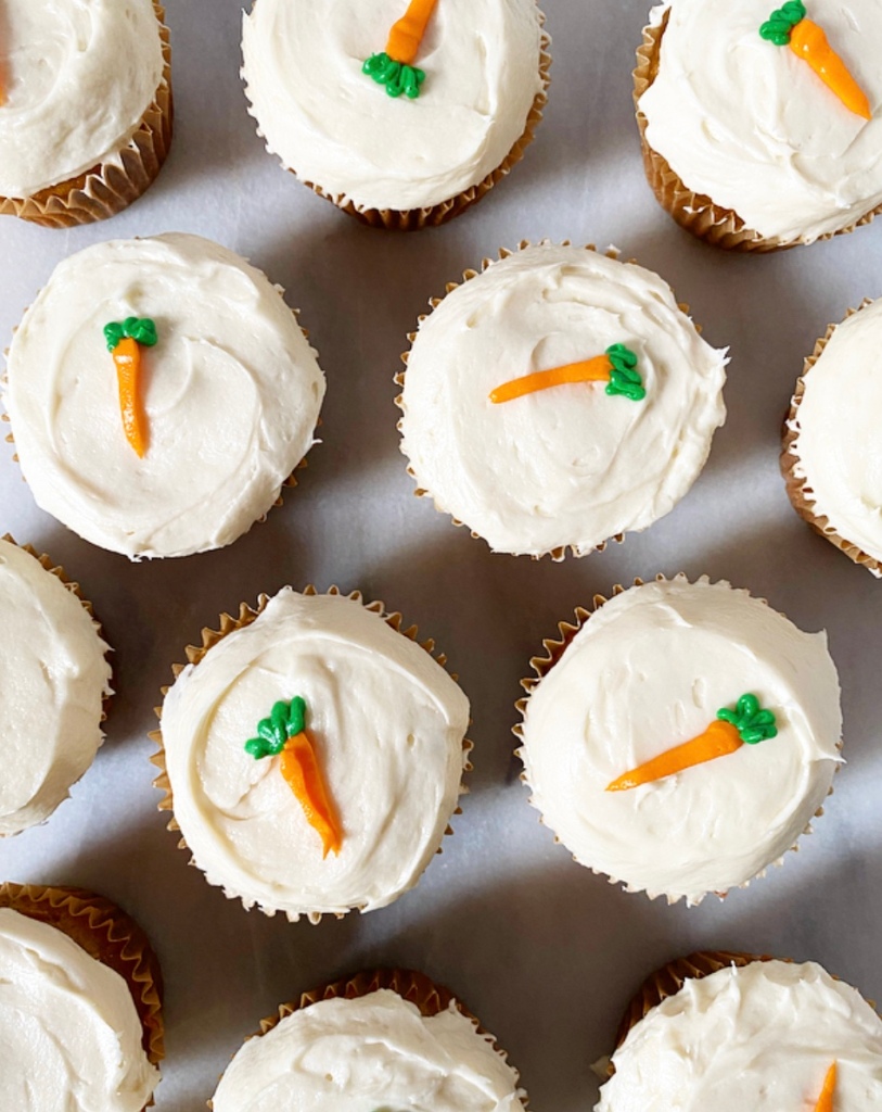 Carrot Cupcakes with Cream Cheese Frosting​